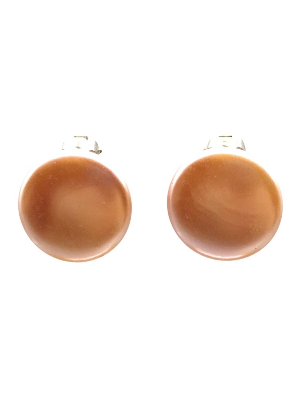 Vintage Pink Pearl Disc Earrings on Clip On, Pastel Blush Glam Japan